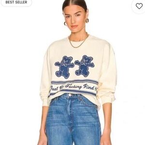 Mayfair group  “just be fucking kind” Cream Graphic Sweater